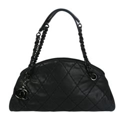 Quilted Shoulder Bag, Leather, Grey, AC, 15035669, 3*